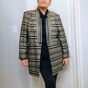 CHICO'S Women's Striped Tweed Jacket. Size 16-18